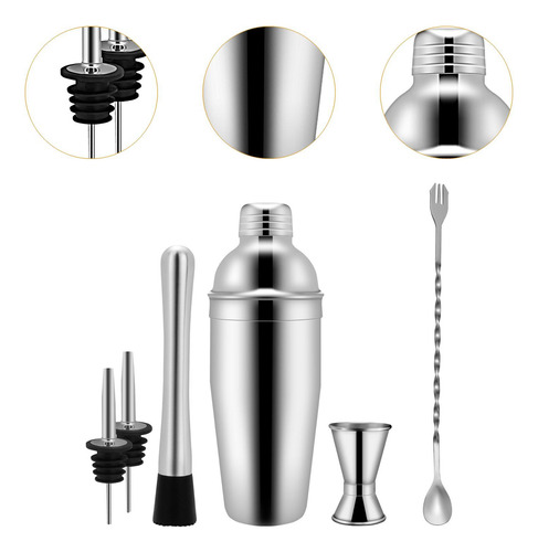 Cóctel Shaker Set Mezclador De Bebidas Mezclando Una