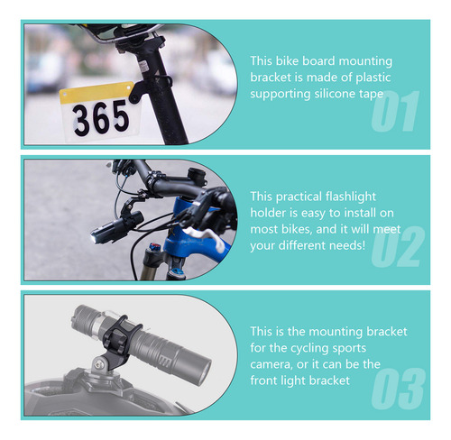 3 Juegos De Soportes Portátiles Para Linterna De Bicicleta