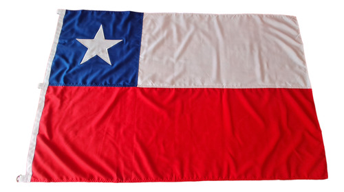 Bandera Chilena Grande 290x450cms Trevira Reforzada Bordada