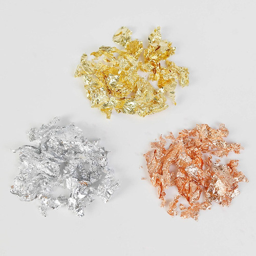 1 Pote Folha De Flocos Papel Alumínio Glitter Unhas Já Cor Prata