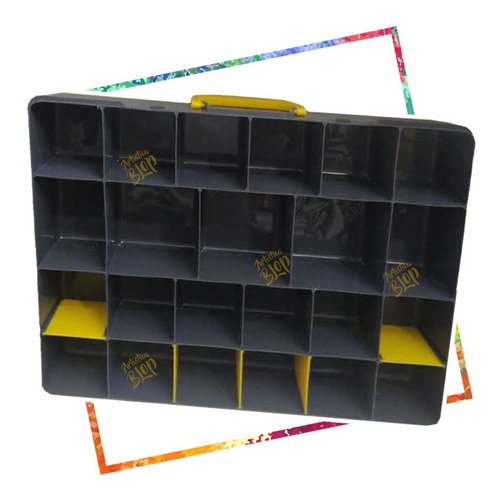 Imagen 2 de 3 de Caja Valija Maletin Organizador Plastico Divisiones Grande