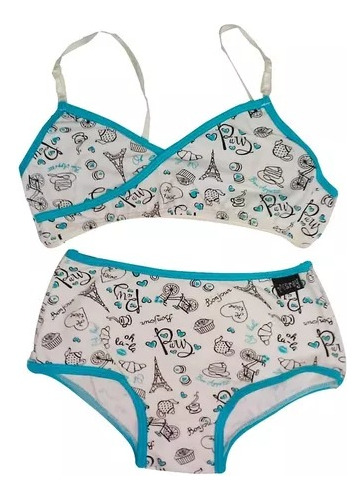 Conjunto Nena Juvenil Triangulo Cruzado Culotte Marey 512