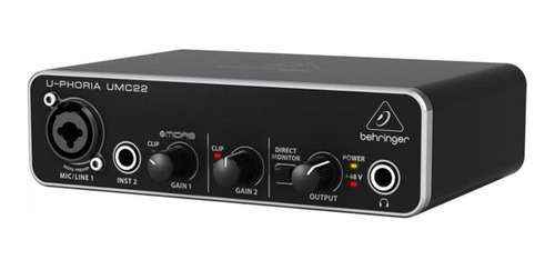 Interface De Áudio U-phoria Umc22 Com Pré Midas - Behringer