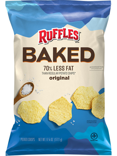 Ruffles Baked Original Potato Crisps Gluten Free 177.1 Gr