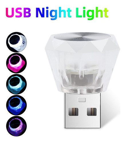 Luz Nocturna Blanca Usb Para Coche, 5 Unidades, Para Uso Noc