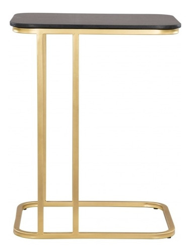 Mesa Lateral Alma Oro/negro Këssa Muebles