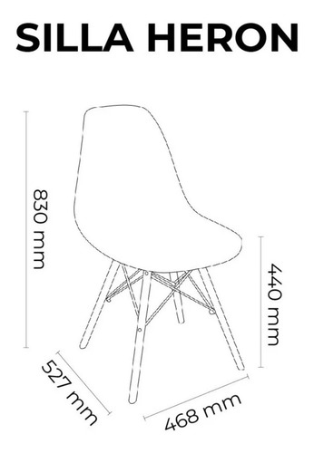 Silla Eames Para Comedor, Polipropileno Resistente, Set De 4