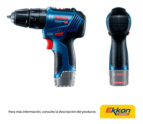 Imagen 3 de 9 de Taladro Atornillador Percutor Inalámbrico Bosch Sin Batería