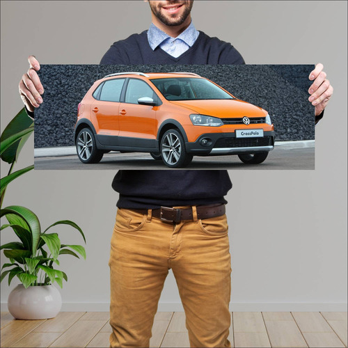 Cuadro 30x80cm Auto 2010 Volkswagen Cross Polo Z 564