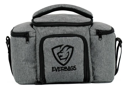 Bolsa Térmica Fitness Top Cinza Marmita Academia Everbags