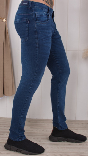 Imagen 2 de 3 de Pantalon Jean Hombre Chupin Elastizado Joemar