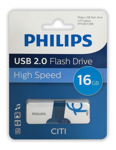 Pendrive Philips 16 Gb Usb 2.0 Citi Blanco