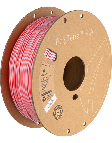 Filamento Polyterra Pla Polymaker, 1.75mm - 1kg Color Flamingo