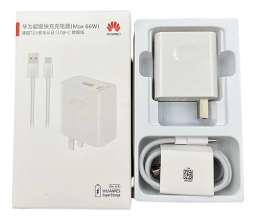 Super Cargador Huawei 66 Watts Tipo C Mate P40 P50 Nova 9 10