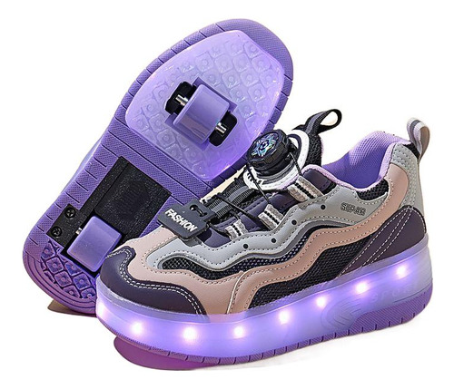 Zapatos Kuromi Para Niños Luminous Shoes, Patines