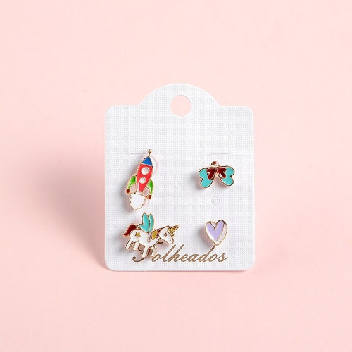 Set De Pendientes De Esmalte