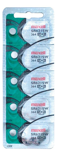 Maxell Pila Original Sr621w Botón X 5 Unidades