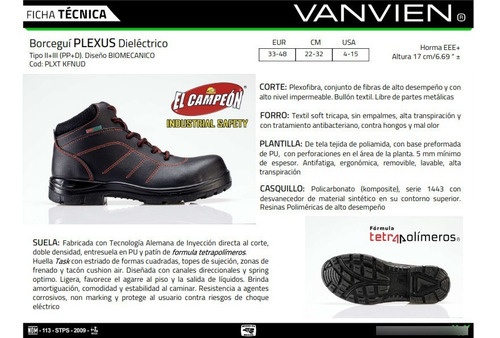 Imagen 4 de 4 de Van Vien Botas Plexo Industriales Seguridad Trabajo Rudo Cas