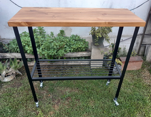 Barra Isla Cocina Desayunador Hierro Y Madera Modelos Varios