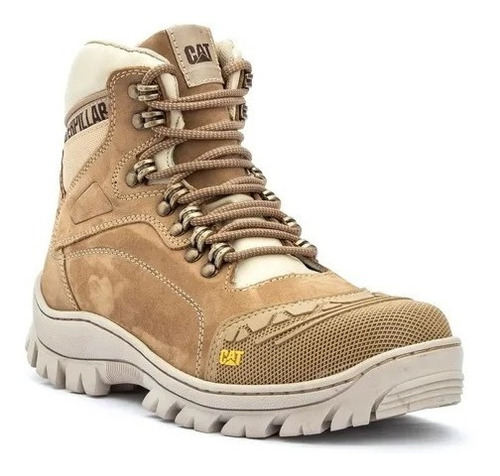 Imagem 1 de 5 de Botina Caterpillar 9820 Nobuck Creme