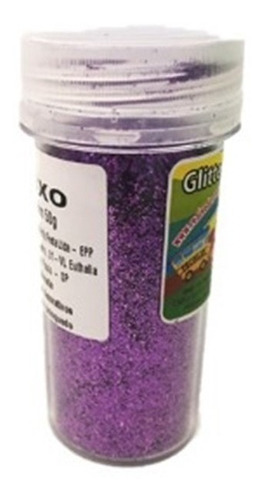 12 Cores De Glitter Purpurina Com Brilho Escolar, Artesanato Cor Roxo
