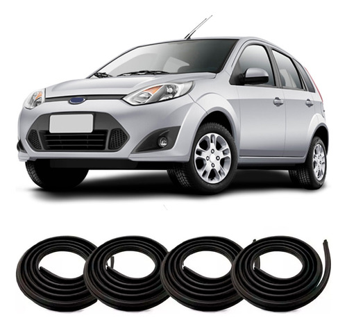 Kit Borrachas Vedação Das 4 Portas Fiesta Hatch Sedan