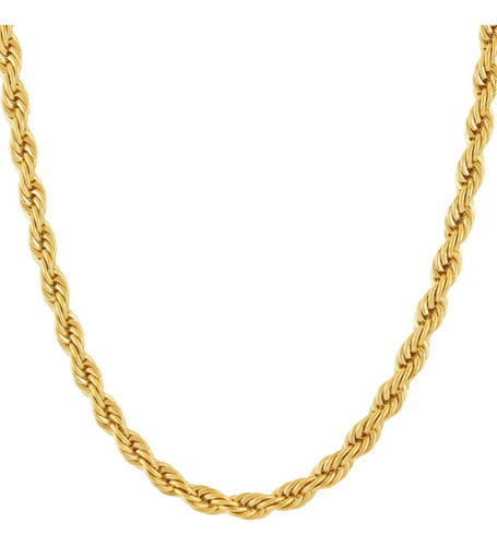 Lifetime Jewelry Cadena De Cuerda De 5mm, Oro De 24k Con Inc