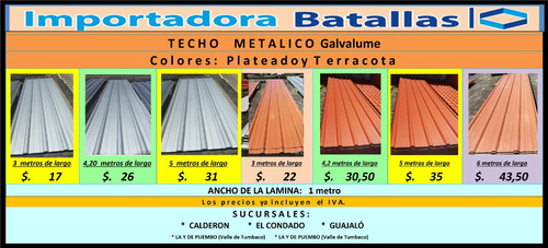 Imagen 9 de 12 de Promocion Teja Españ Pvc $7 Teja Trapezoidal Extragrande T7