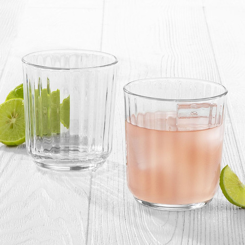 Panello Juego 6 Vasos De Vidrio Texturizados 331 Ml Bebidas