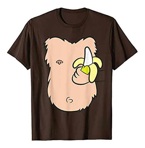 Playera Camiseta Disfraz Panza Gorilla Mono Comiendo Platano