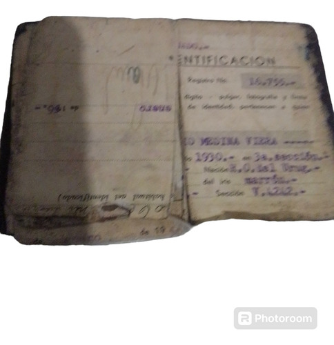 Antiguo Cédula De Identidad (Usado)