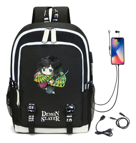 Primaria Mochilas Escolare Impermeable Demon Slayer Usb A024