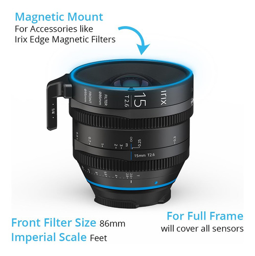 Lente De Cinema Grande Angular Irix Cine 15mm T2.6 Para Cano