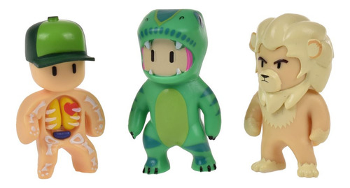 Pack 3 Figuras 5 Cms Stumble Guys - T-rex Guy