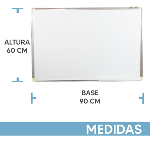 Pintarrón Profesional 90x60cm Blanco Premium