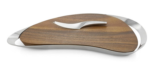 Nambe Pulse Tabla De Queso Con Cuchillo