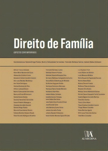 Direito De Família: Aspectos Contemporâneos, De Schiavon Nabas. Editora Almedina, Capa Mole Em Português, 2023