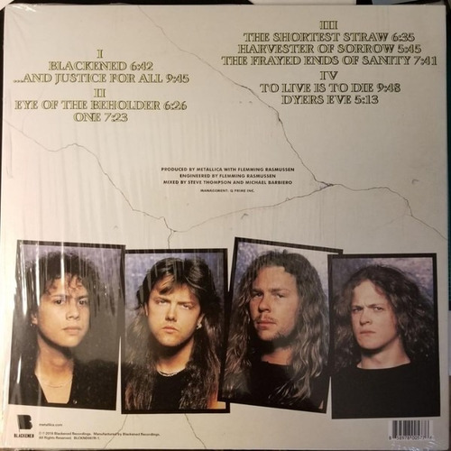 Imagen 2 de 4 de Metallica - ...and Justice For All 2lps
