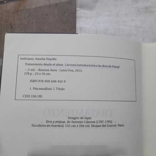 Tratamiento Desde El Alma Imbriano Letra Viva J14 (Usado)