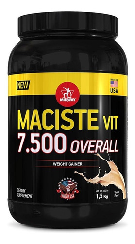 Hipercalórico Maciste Vit Overall 7500 1,5 Kg - Midway