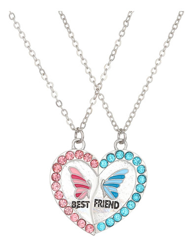 Collar A Juego Para 2 Mejores Amigos Corazón Arcoíris Y Marg