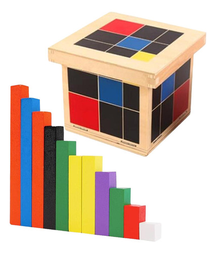 Juego De Construcción De Madera Para Niños, Cubo Trinomio