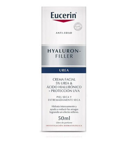 Crema Facial Con Urea 5% + Acido Hialuronico. Eucerin 50ml