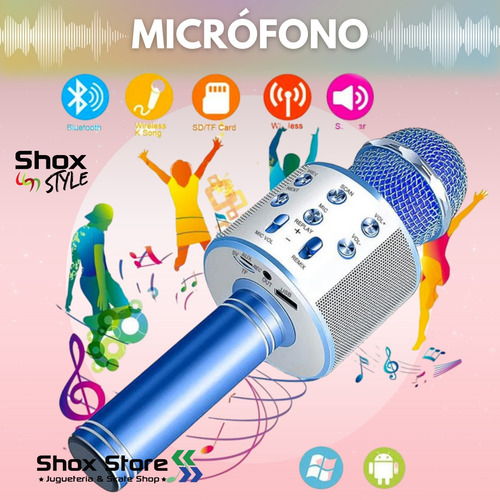 Microfono Inalambrico Karaoke Parlante Bluetooth Recargable