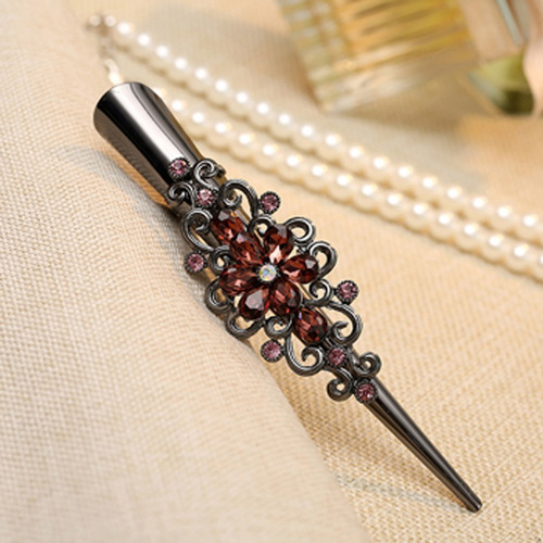Pinzas De Cocodrilo De Pelo Clip Pasador De Cabello Floral