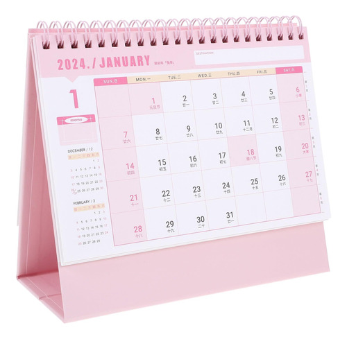 Calendario De Escritorio 2024,adecuado Para Oficina En Casa