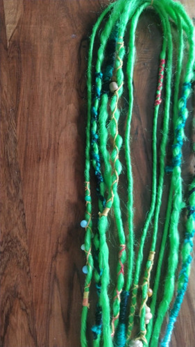 Rastas Kanekalon Combinadas 10 Unid Verde 50 Cm Verde