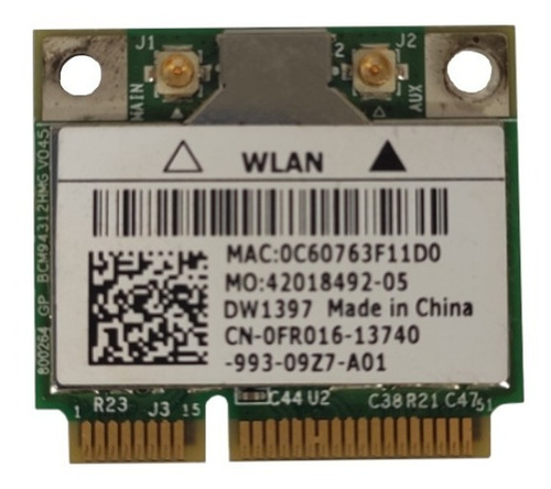 Placa De Rede Broadcom Bcm94312hmg Dell Inspiron 15