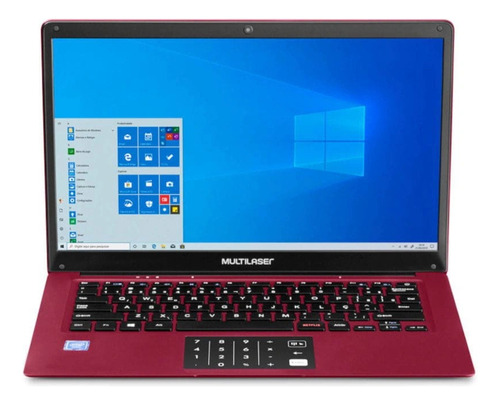 Notebook Multilaser 2gb 64gb Win10 Vermelho