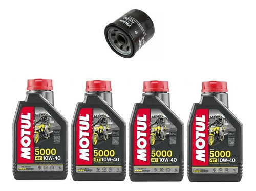 Combo Óleo Motul 5000 10w40 + Filtro Fram Suzuki 750 1000 